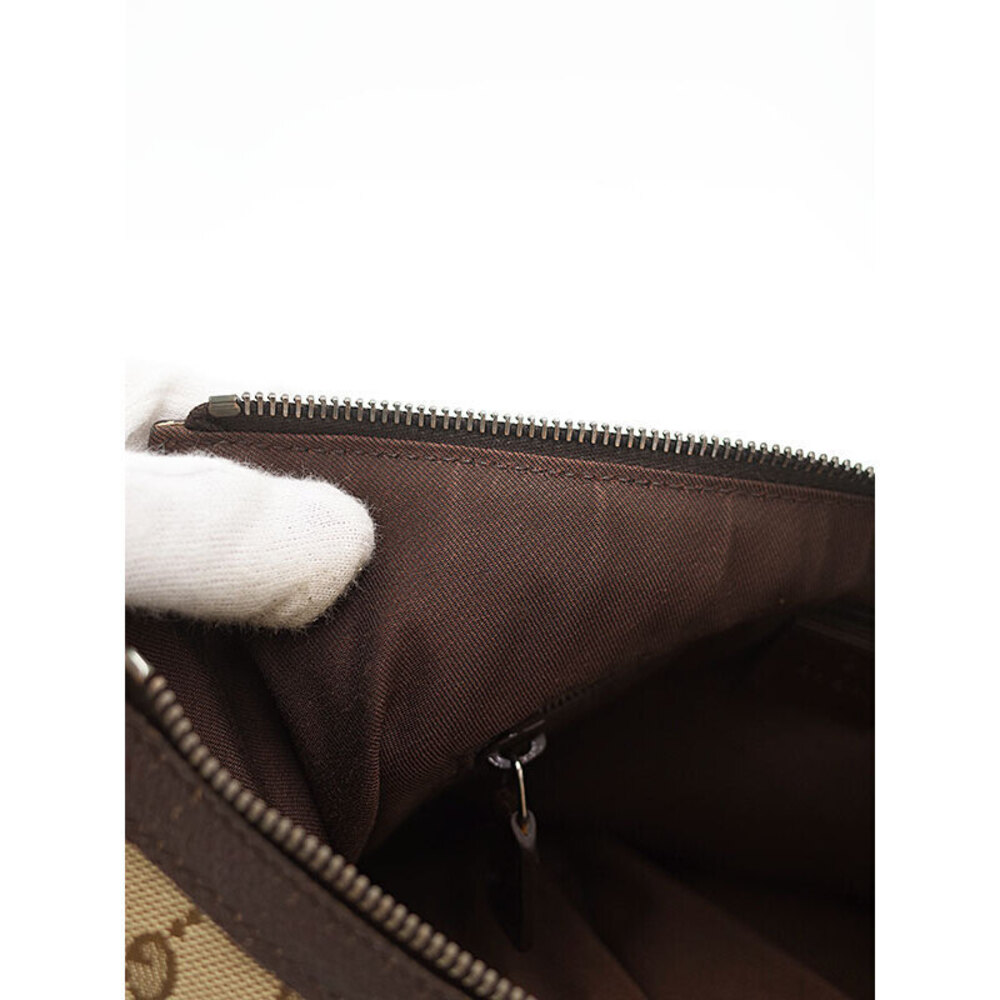 Gucci half GG Bag hobo bag Canvas Brown Messenger moon - Picture 5 of 9